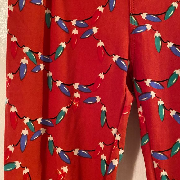 EUC LuLaRoe Xmas Lights Leggings OS - Picture 3 of 4